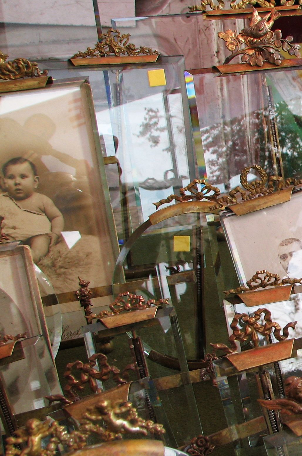 Vintage baby in a antique frame