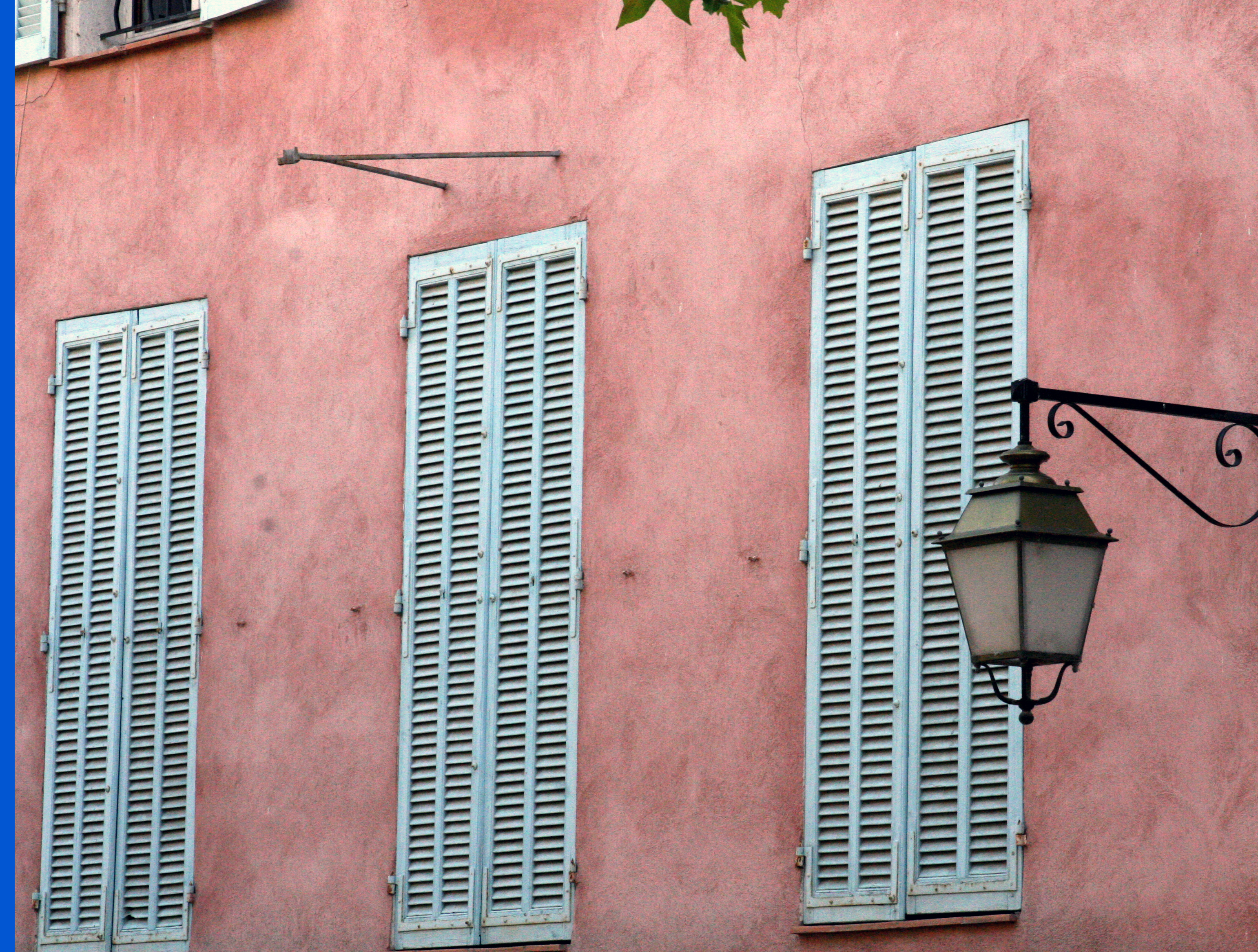 Blue shutters