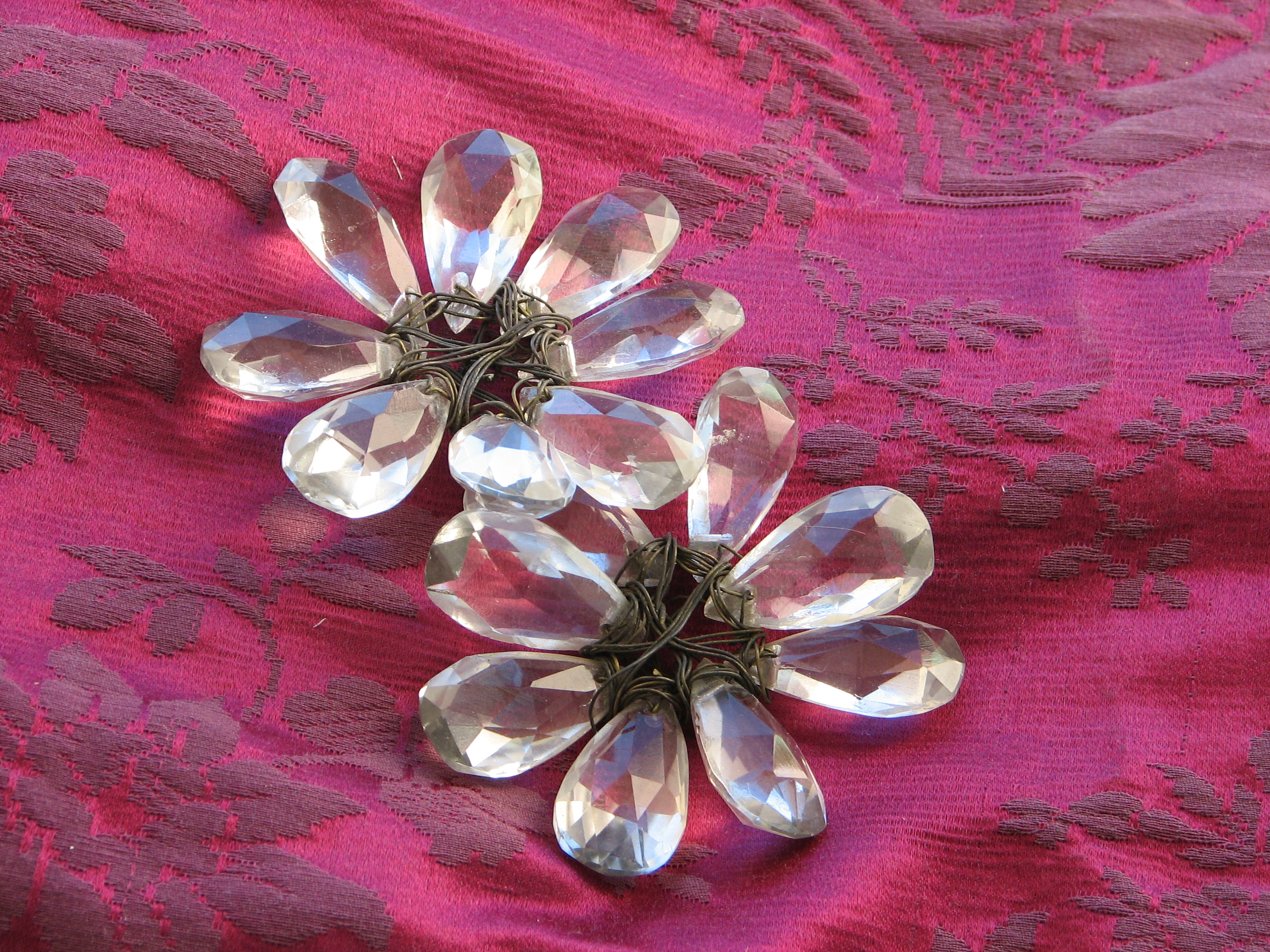 flowers made from crystals