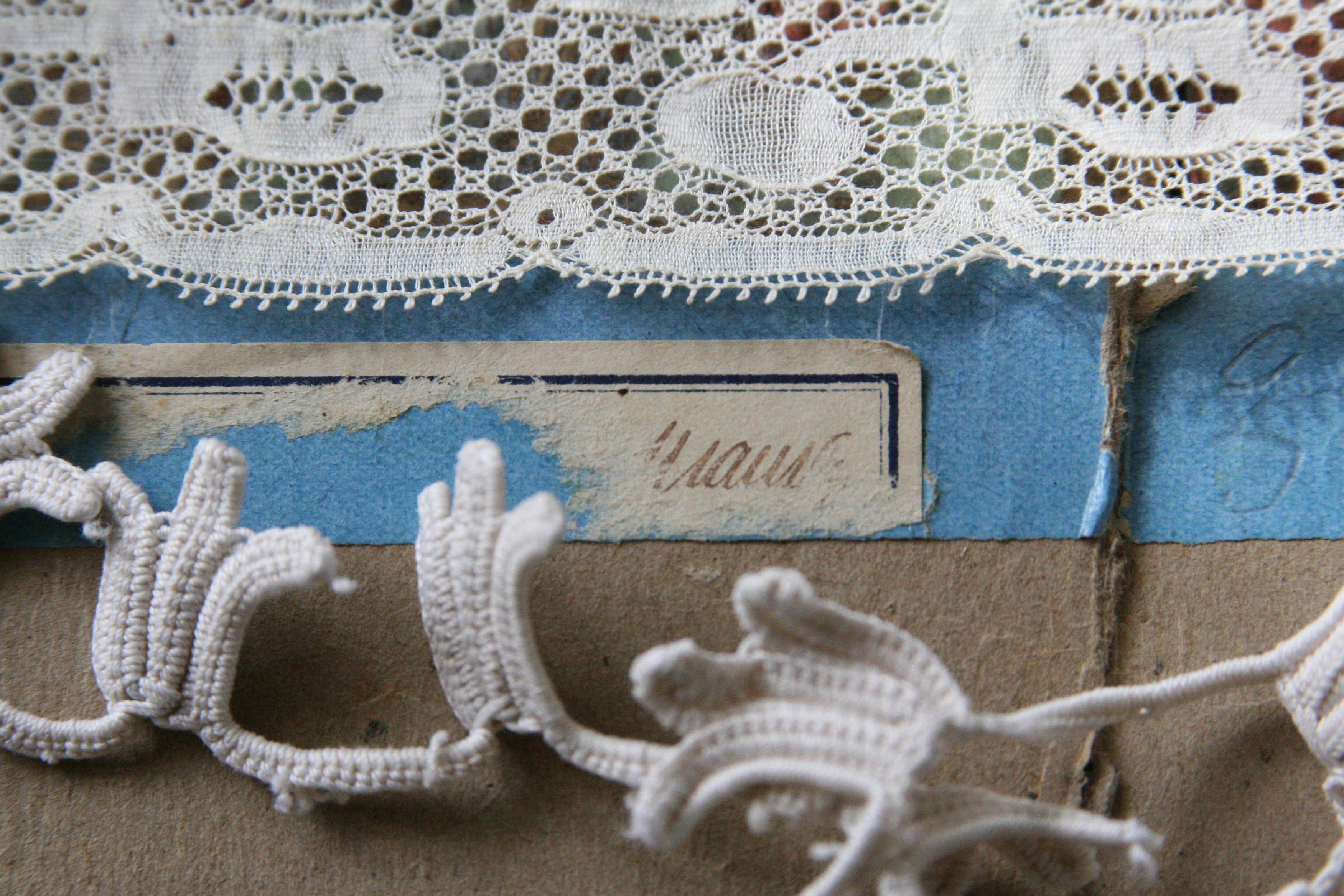 French vintage paper and lace