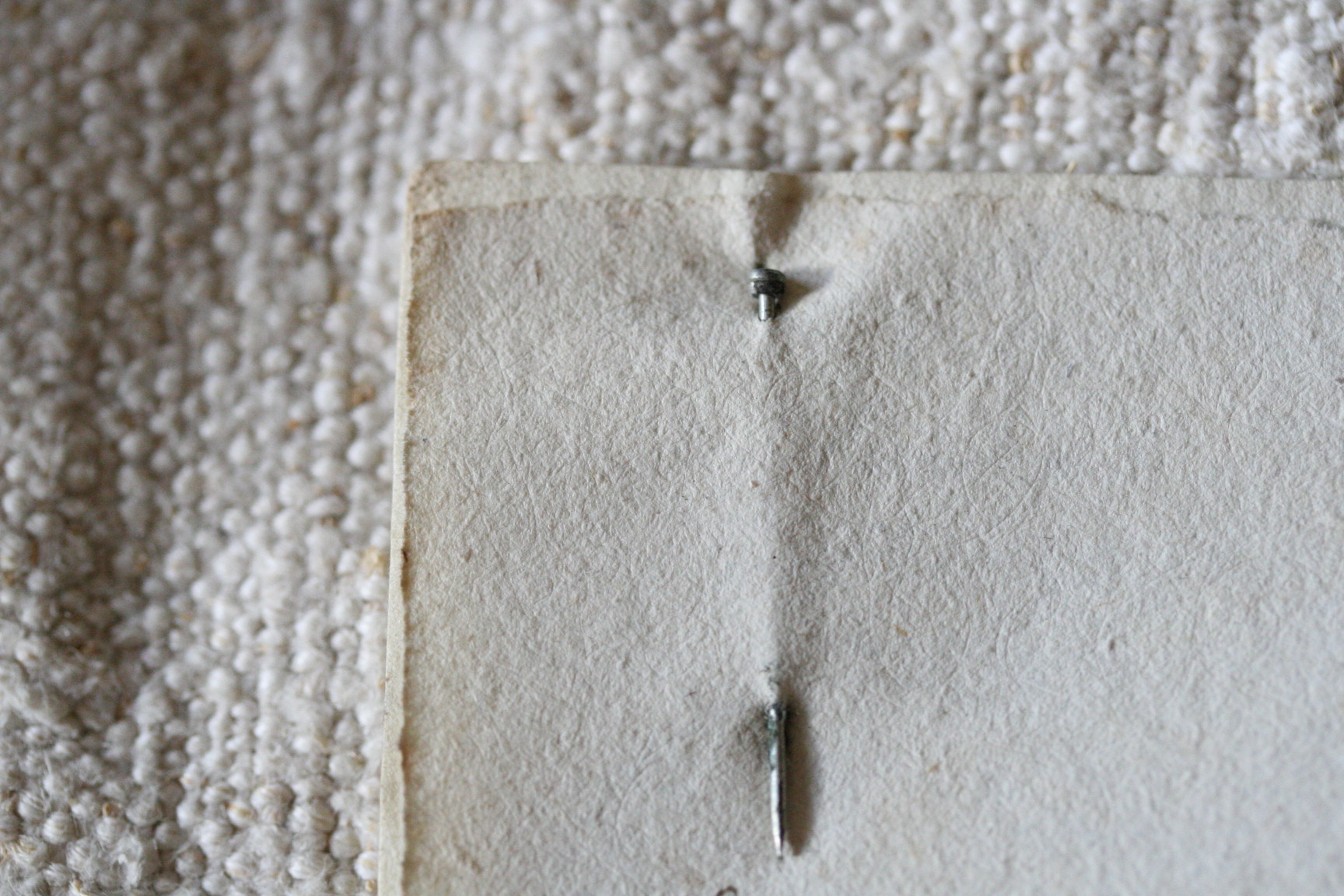 pinned paper on linen pinned paper on linen