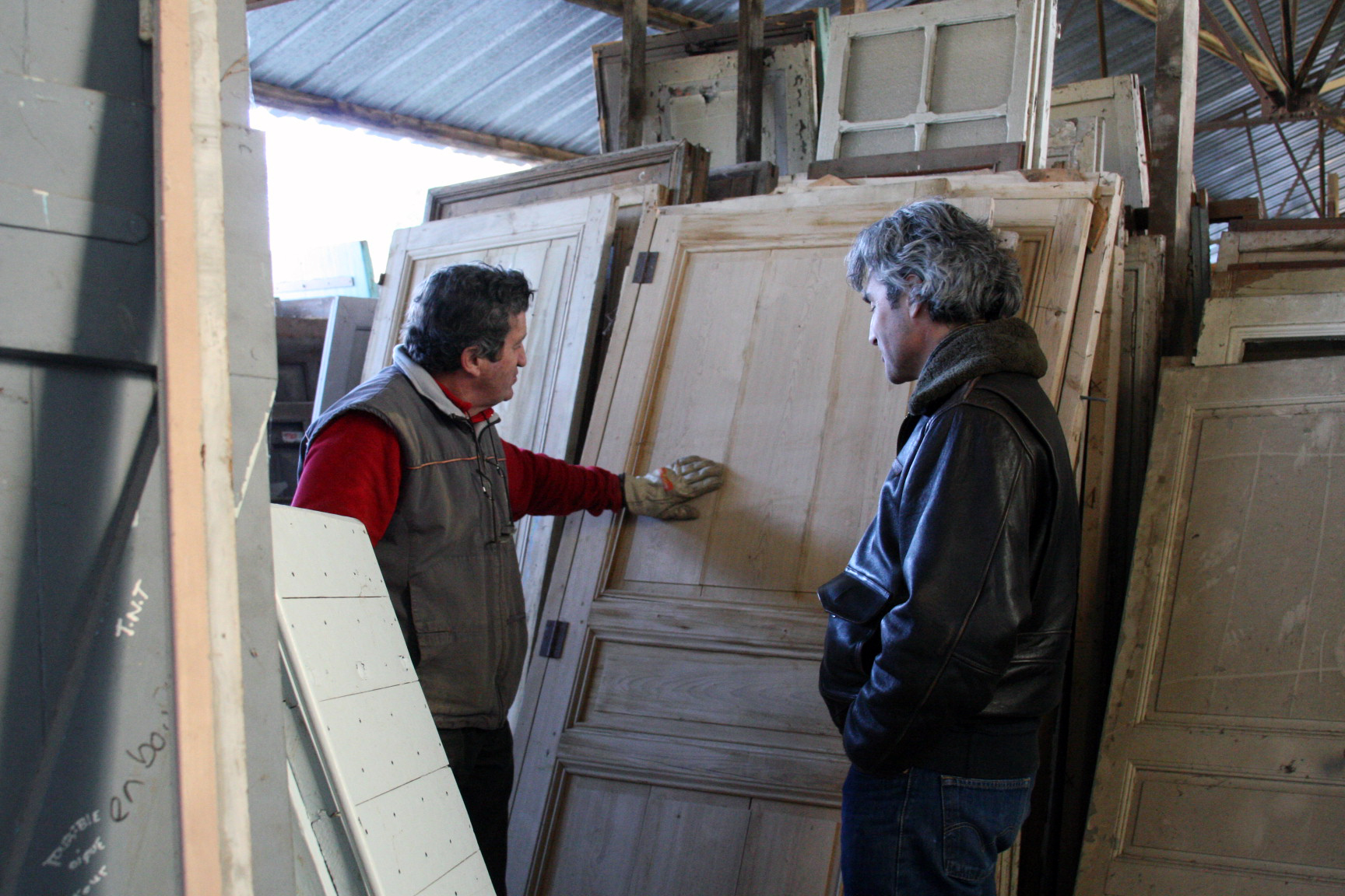 Old French doors and shutters