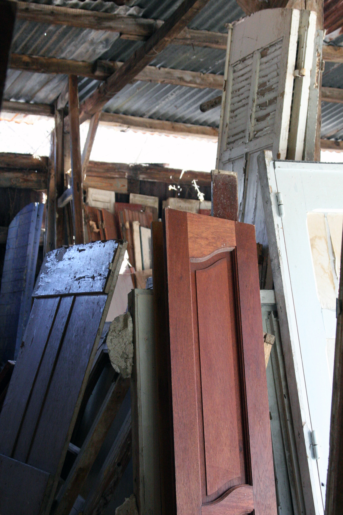 French doors and shutters