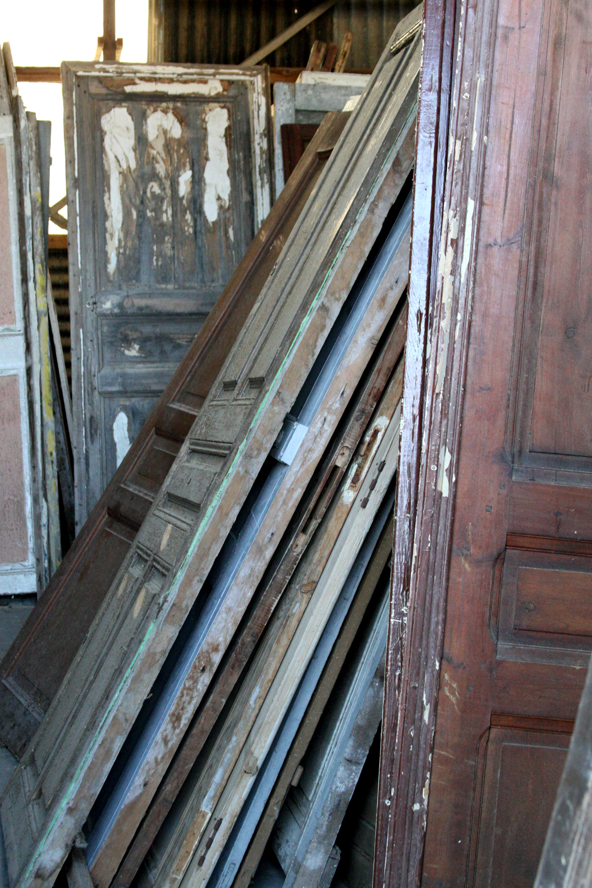 French doors and shutters