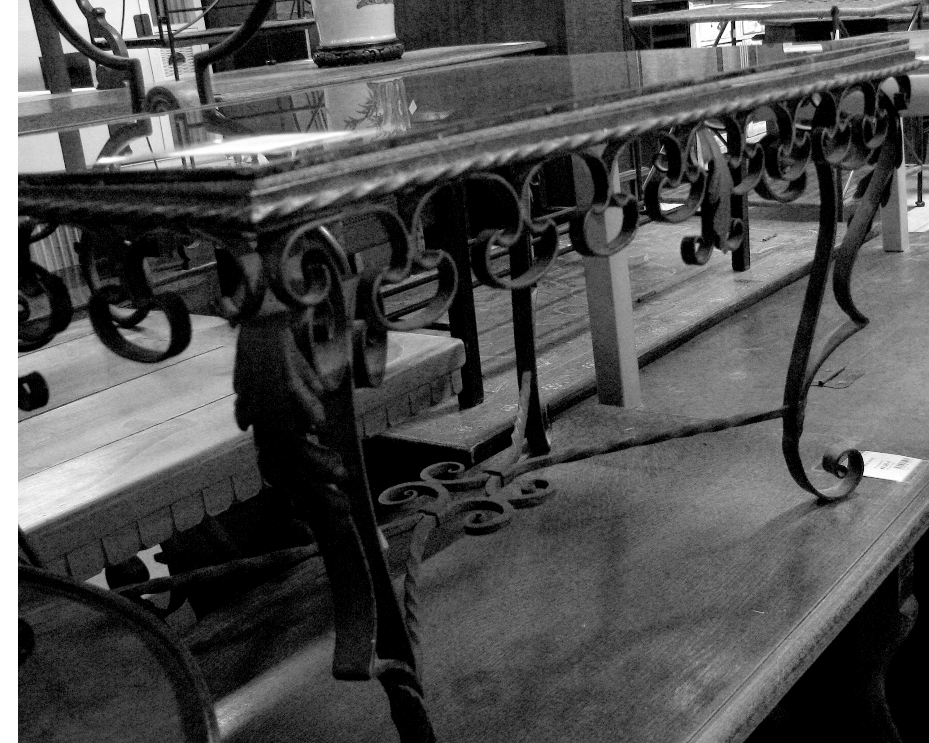 Rod iron coffee table