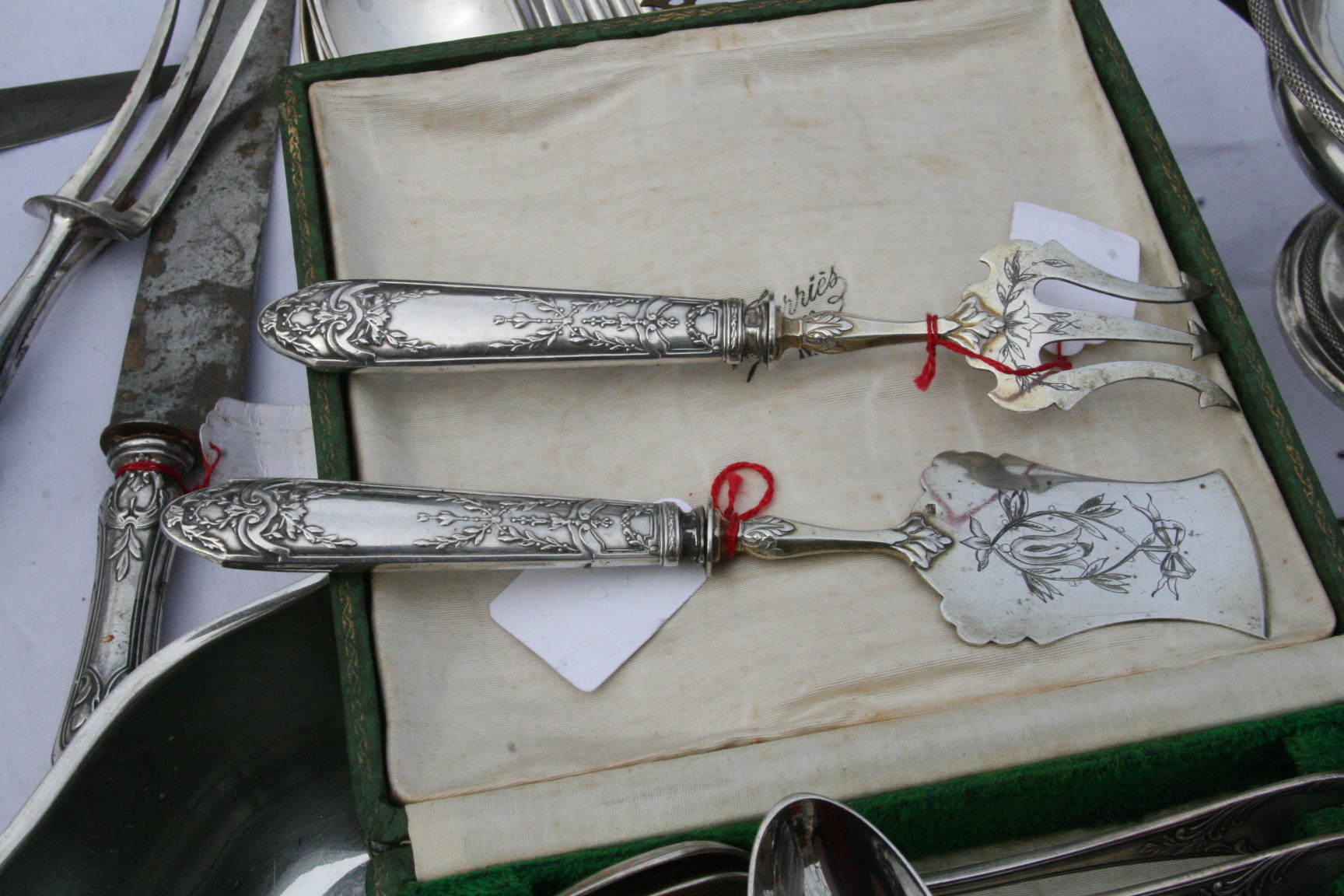 silver fois gras serving pieces