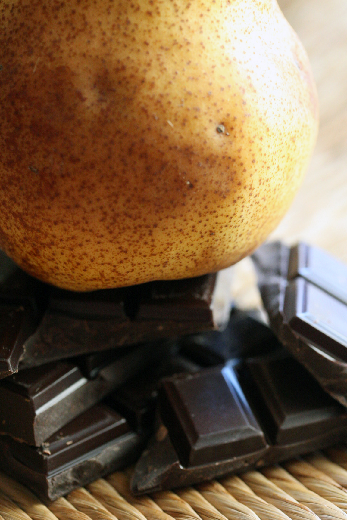 Pear with chocolate Pear with chocolate