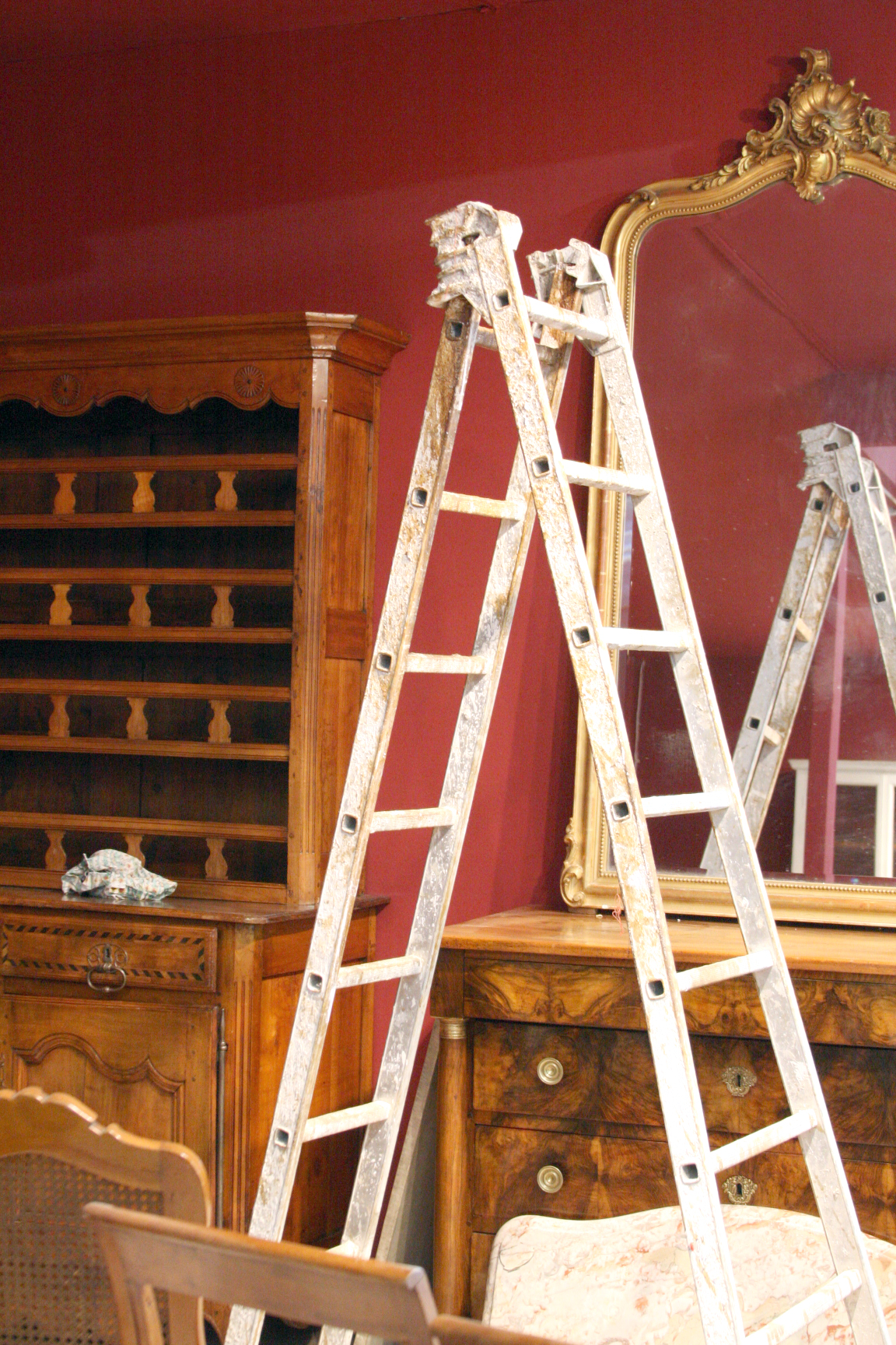 Gilded mirror antique salon