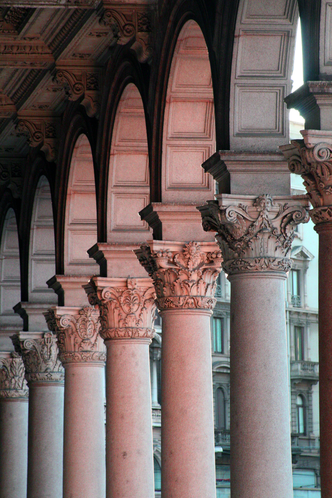 Stone columns by the Duomo