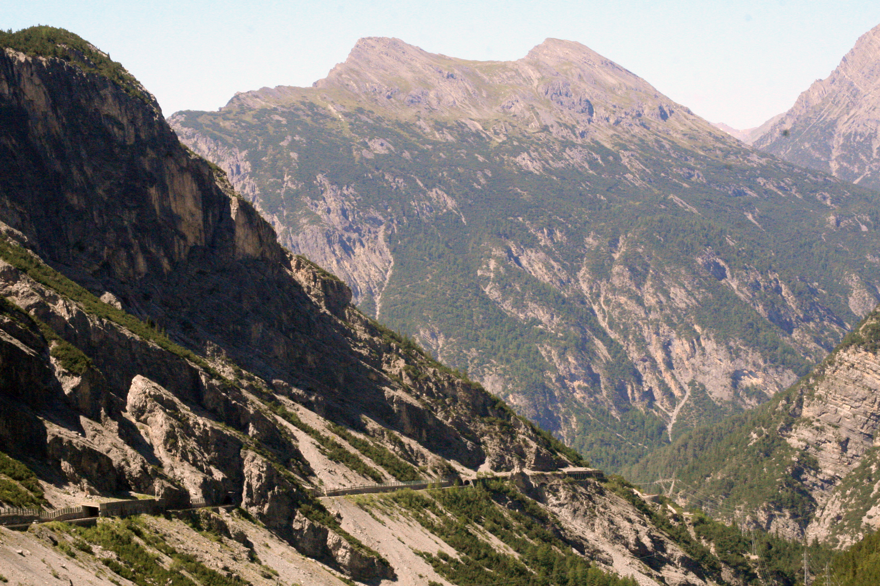 Stelvio pass over alps