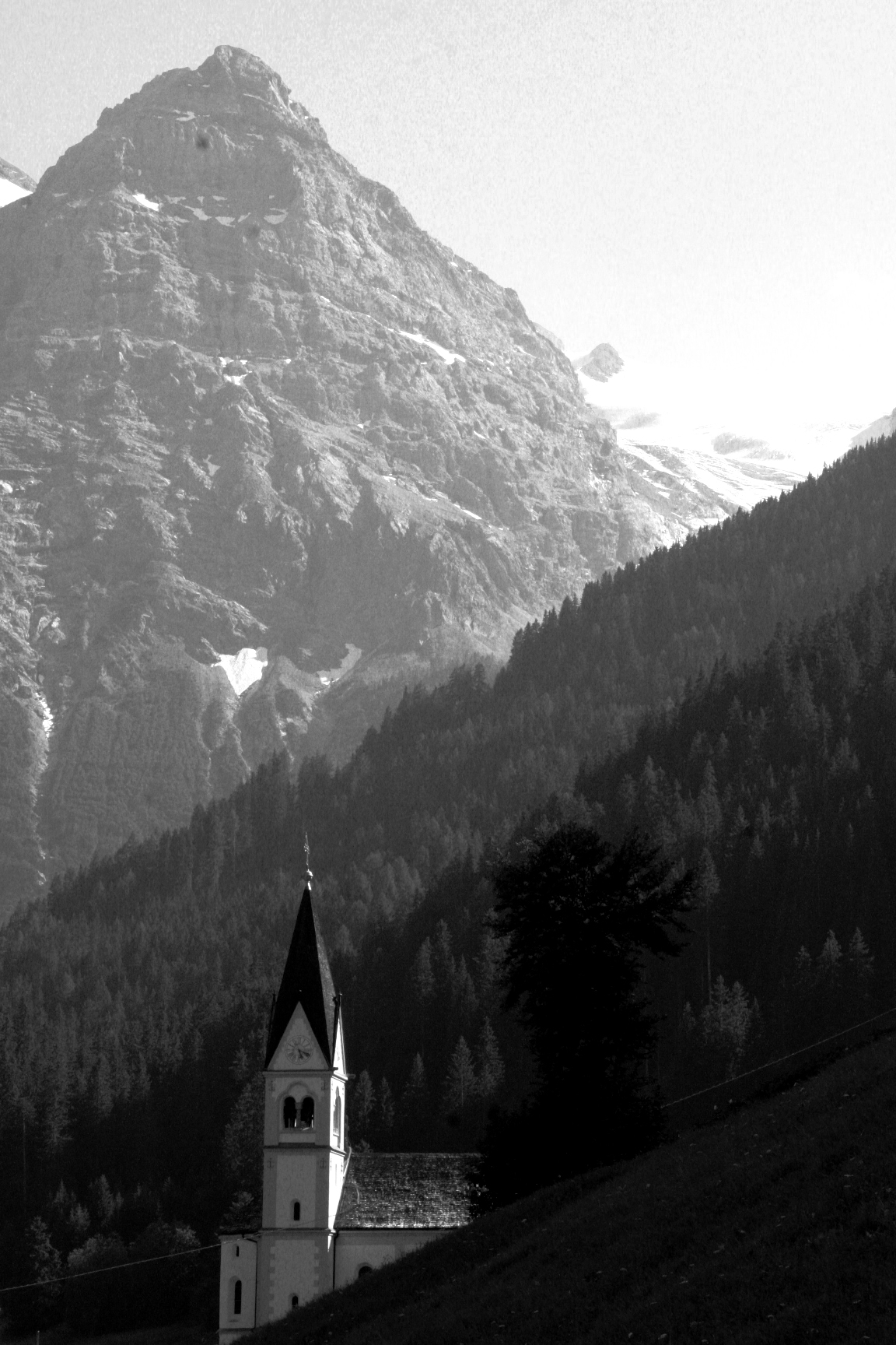 French alps Trafoi church steeple