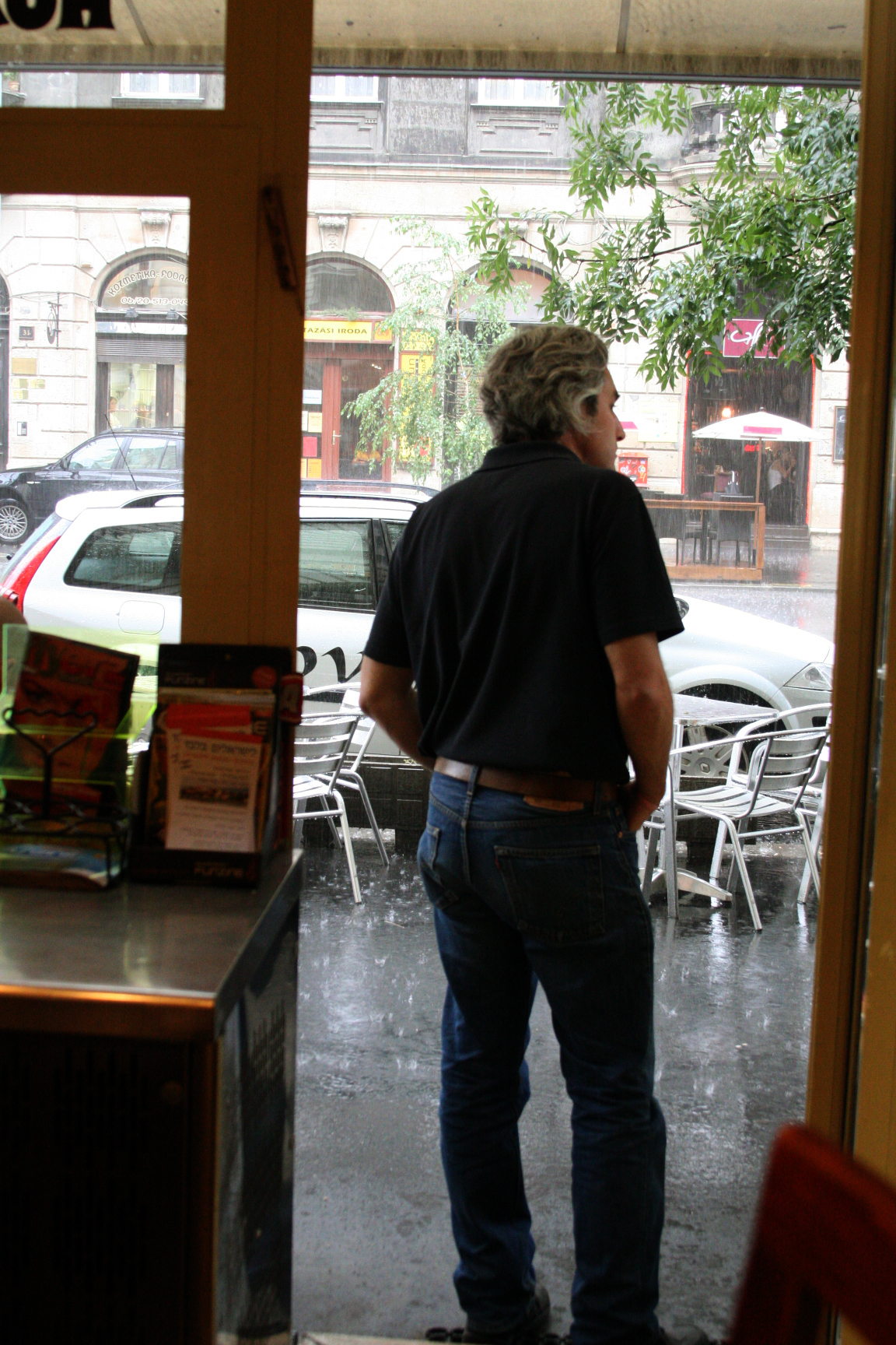 Watching it rain budapest