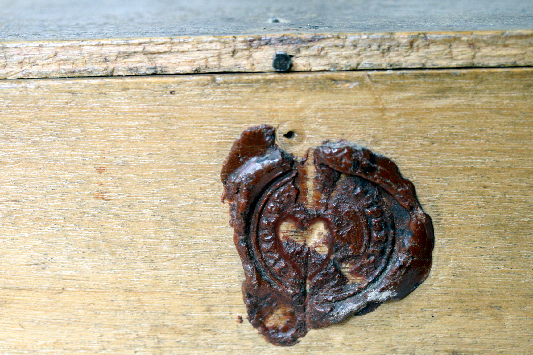 Wax seal on box