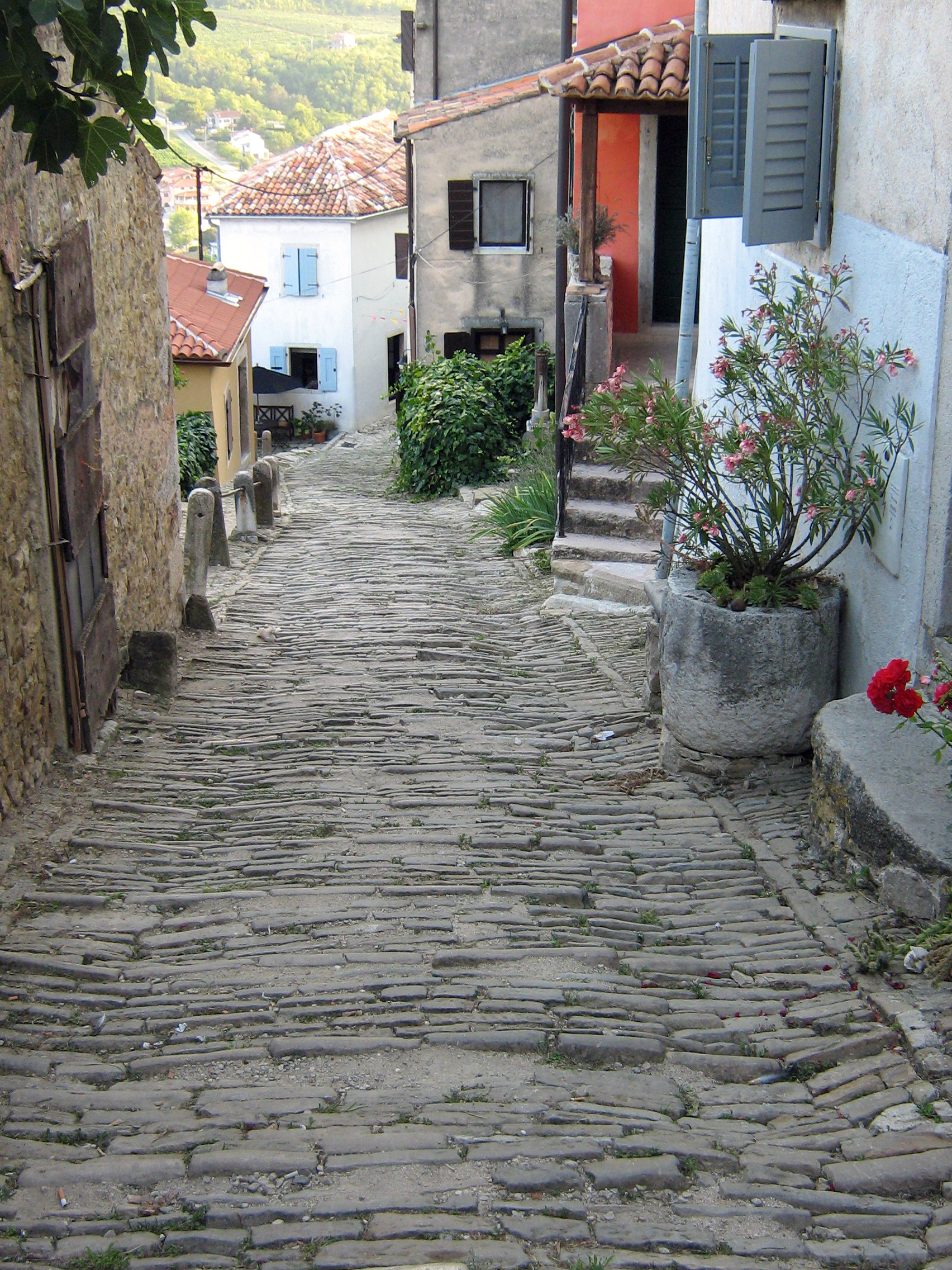 Cobblestone street croatia