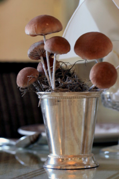 Autumn decor mushrooms
