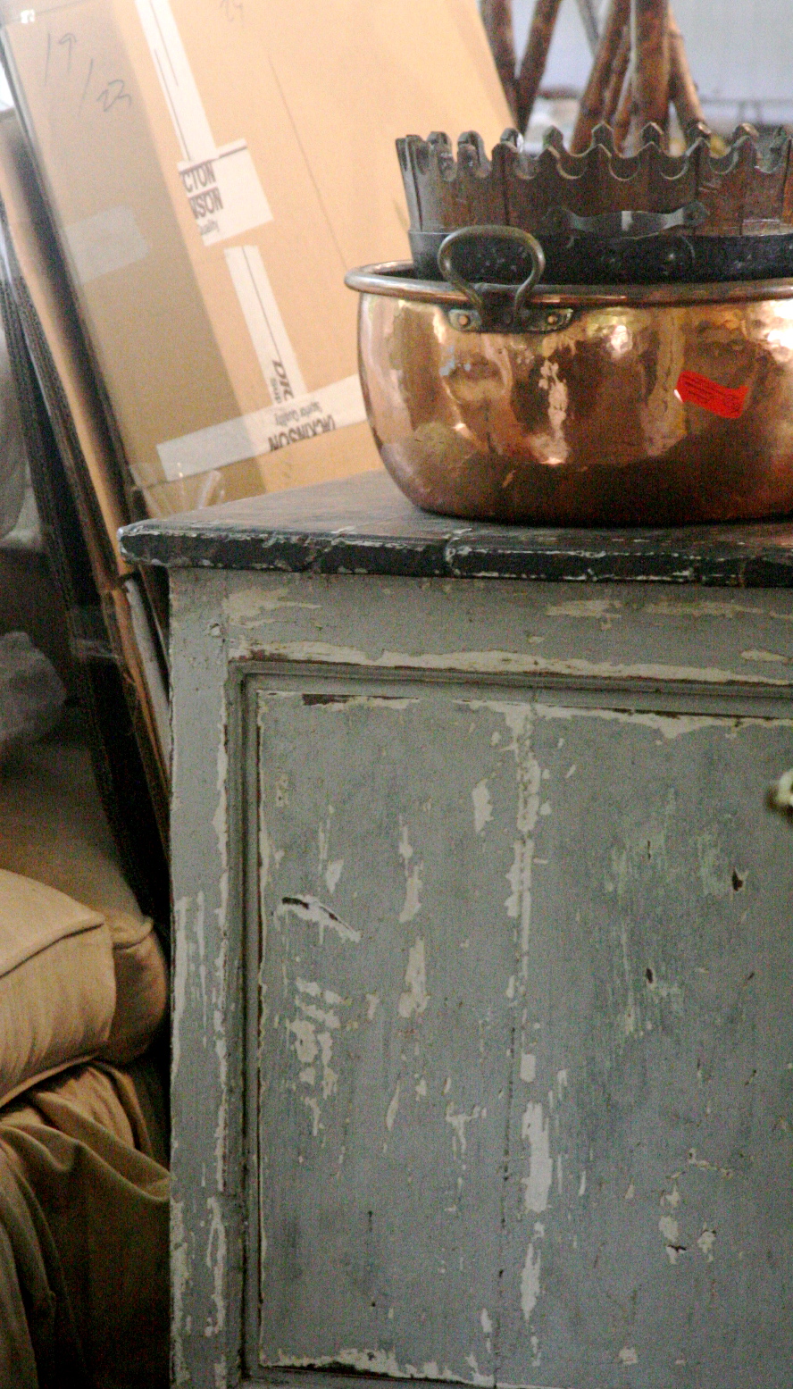 cooper pot and 18th century dresser