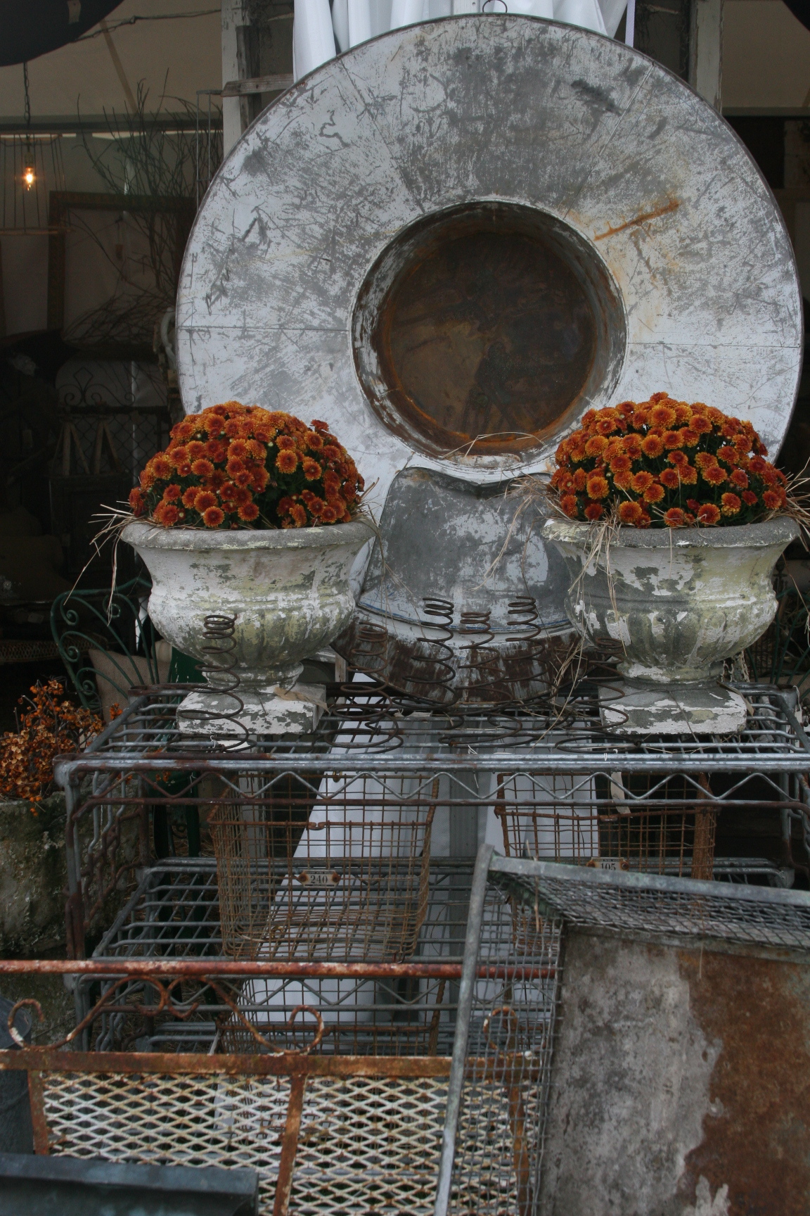 urns and zinc boxes for planters