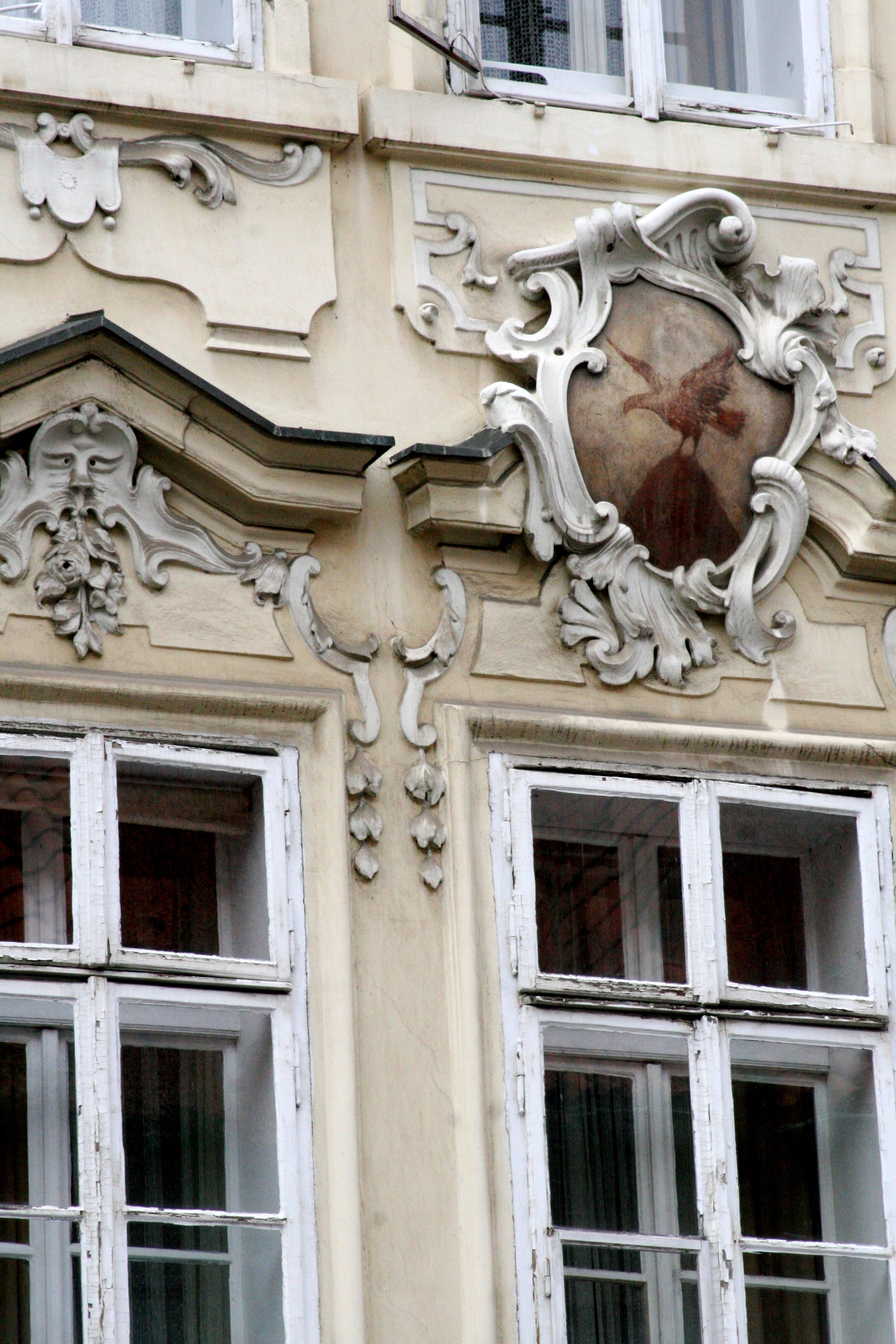 Prague facade Bird Prague facade Bird