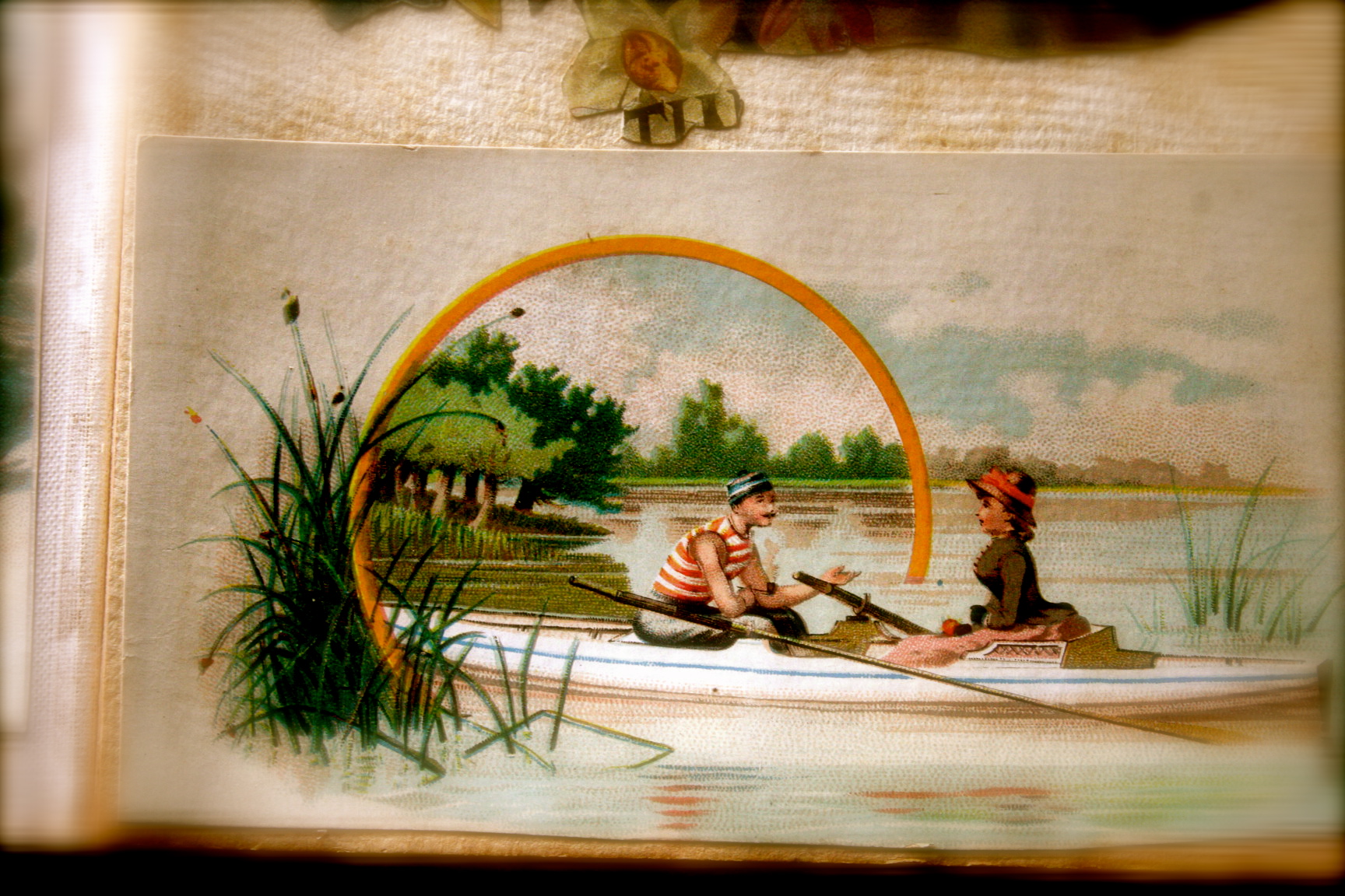 Vintage postcard: Sailing with the one you Love