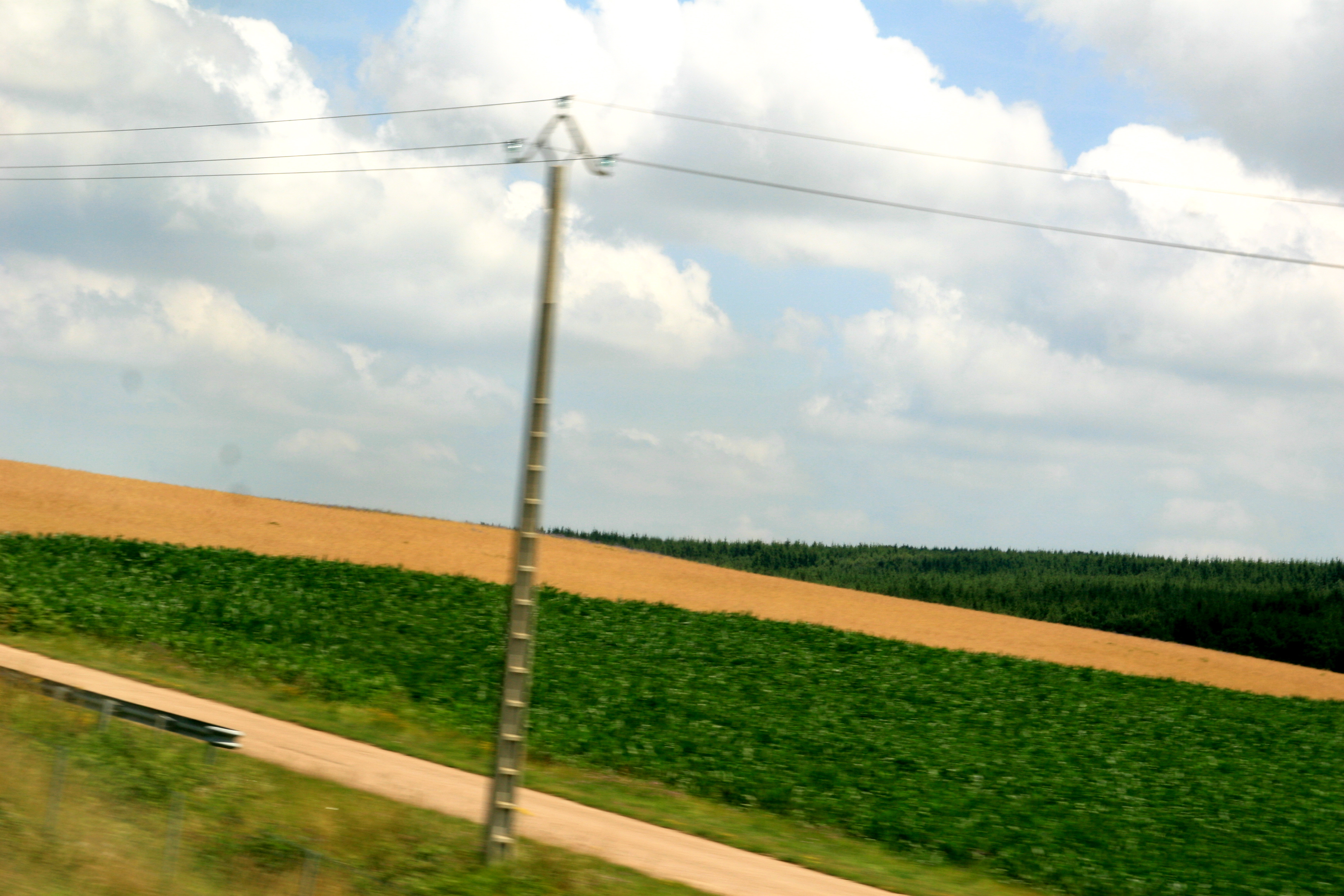 French country side views from the TGV