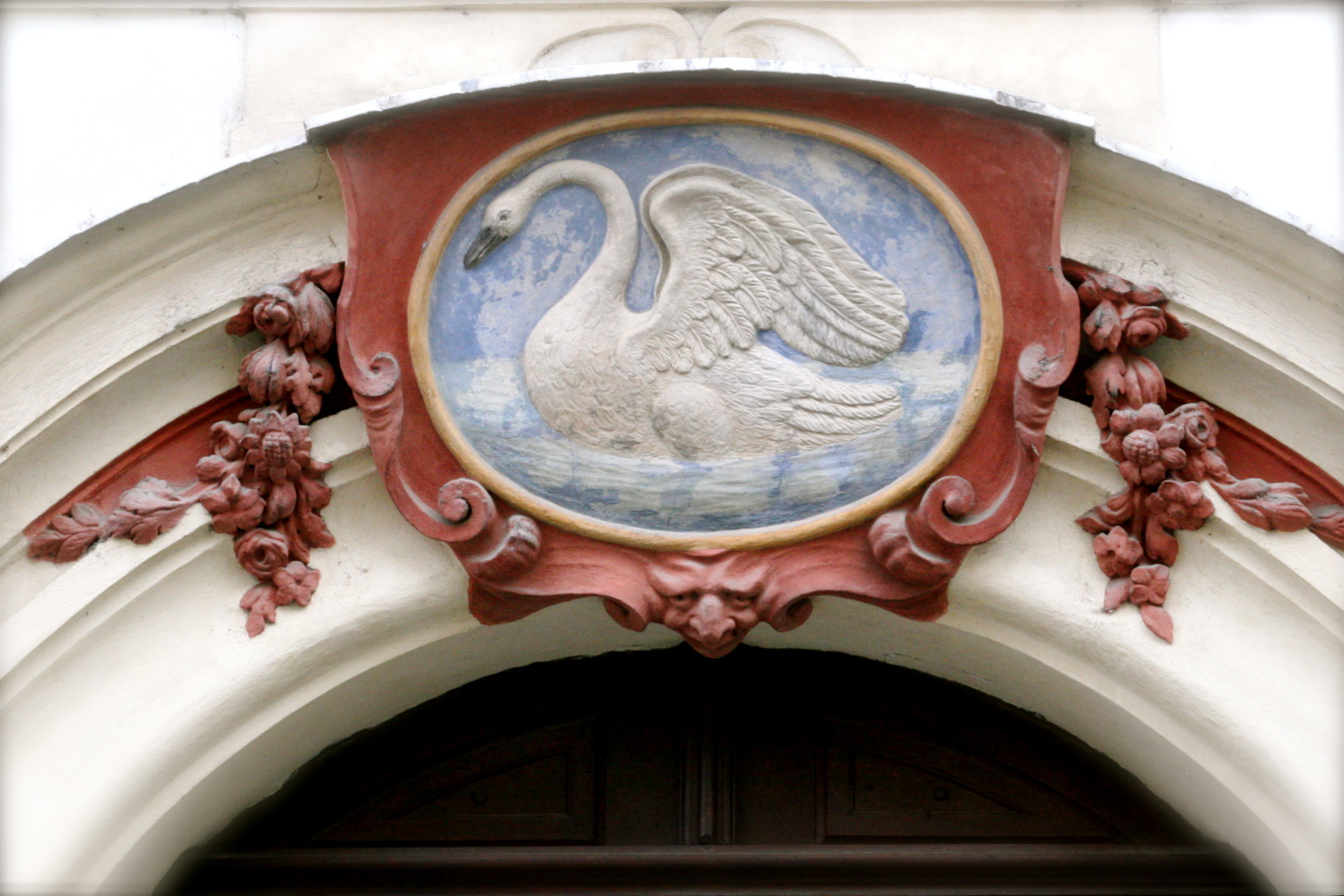 Prague swan doorway Prague swan doorway
