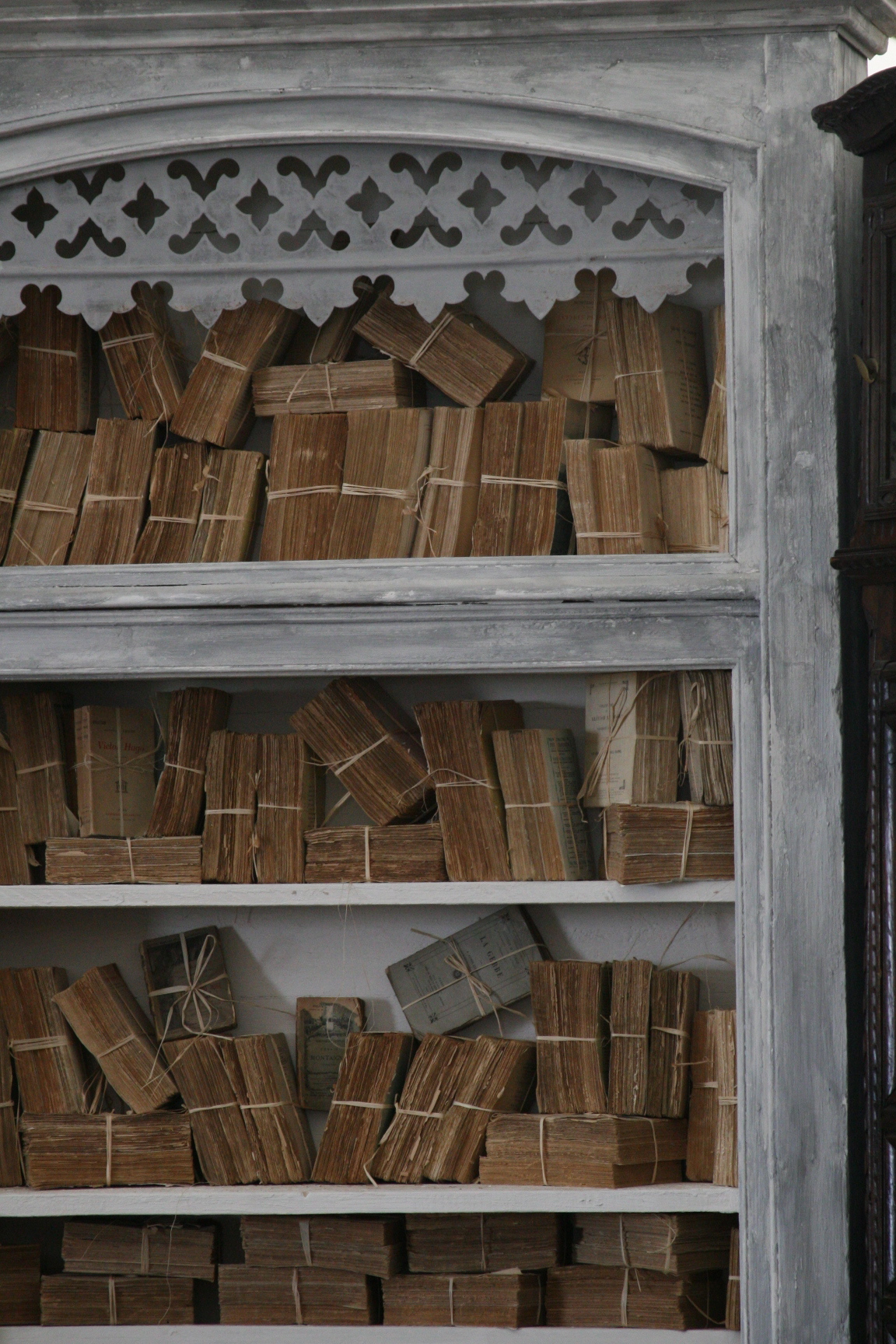 old books at Marburger antique fair in Texas