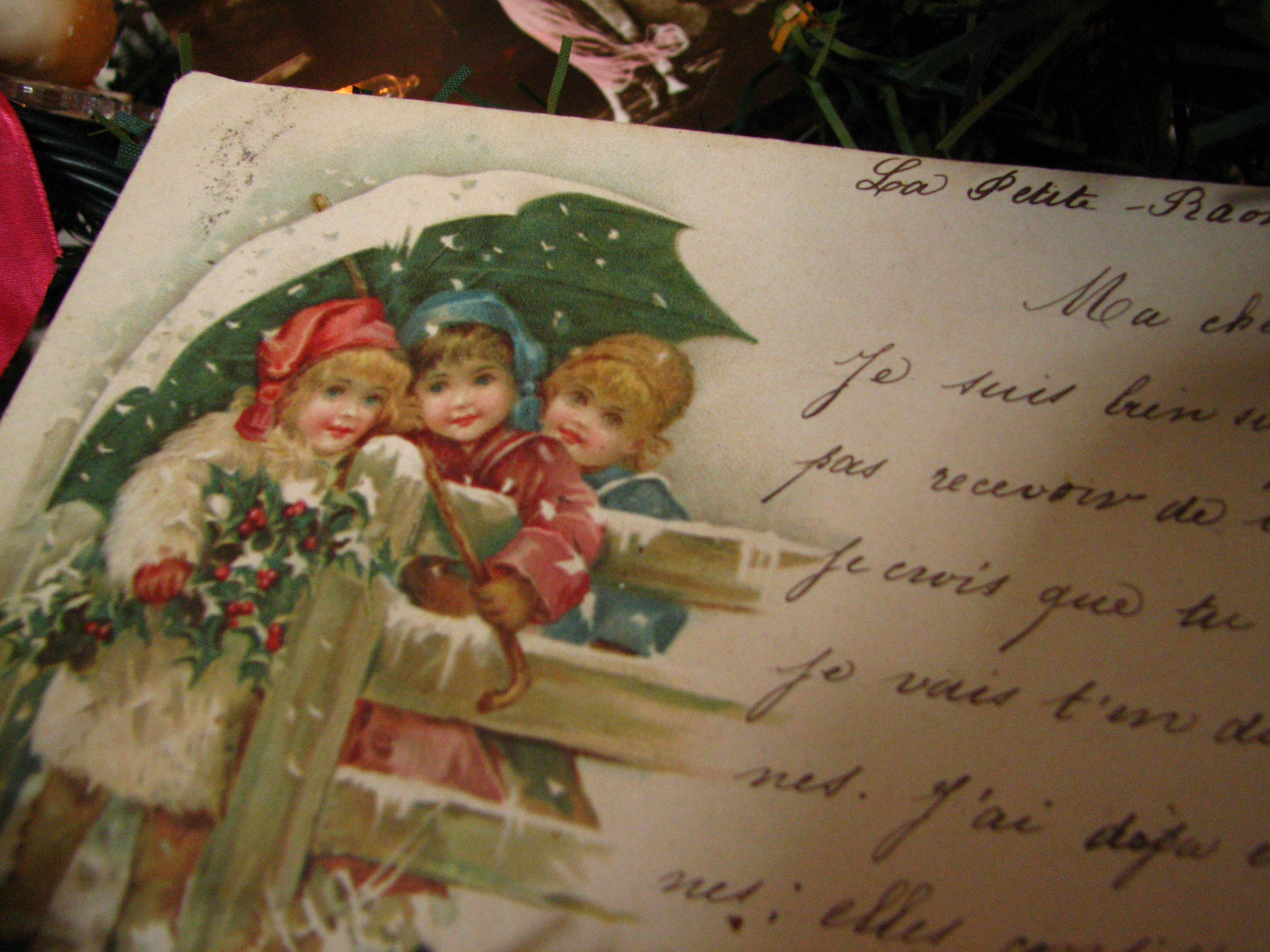vintage christmas postcard
