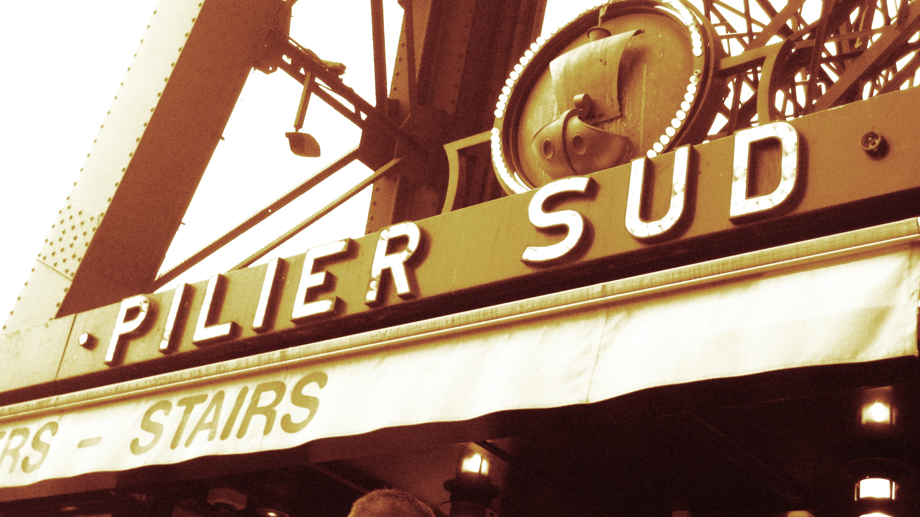 South stairs to the Eiffel Tower