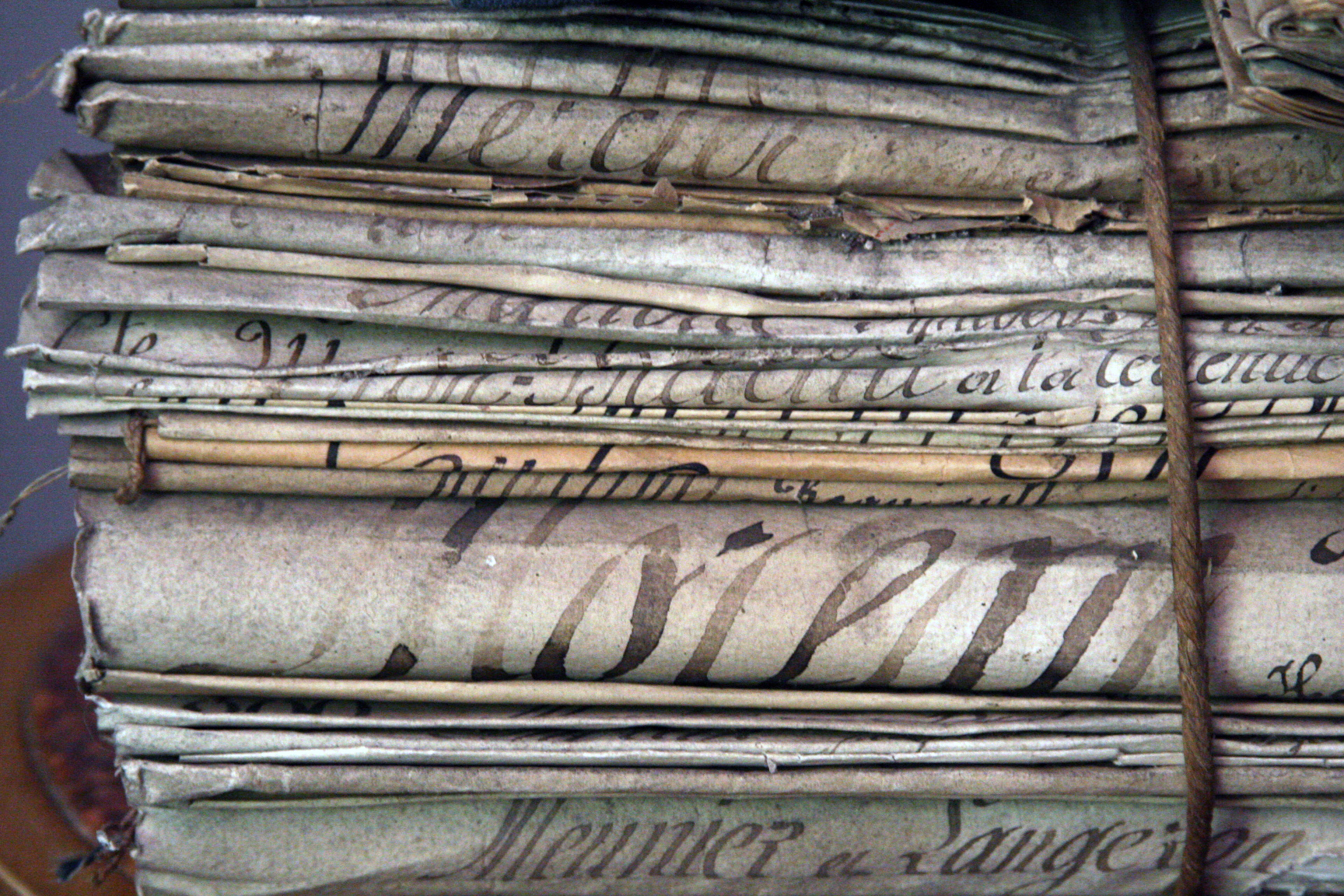 Stack of eighteen century papers Stack of eighteen century papers