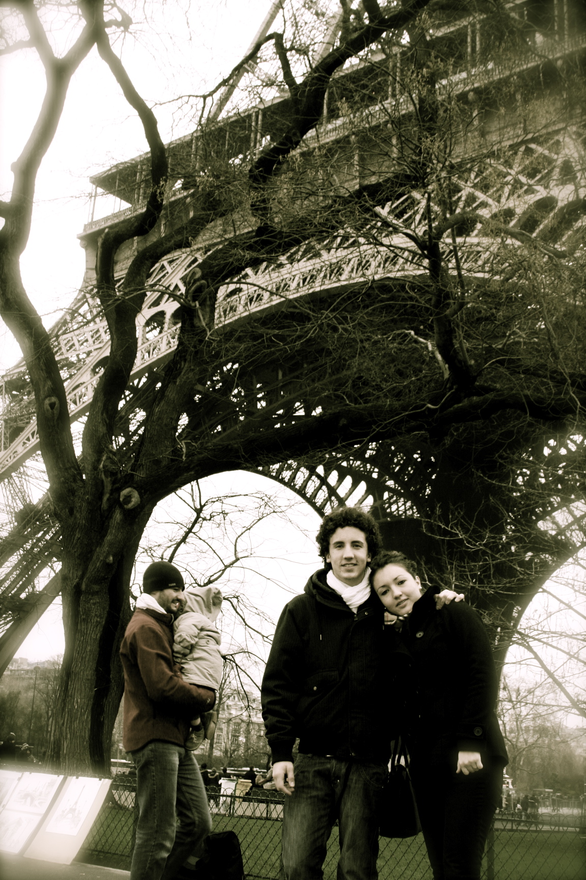 the base of the Eiffel tower the base of the Eiffel tower