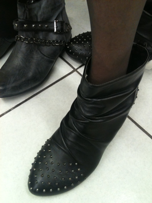 It always starts with shoes....and a furry vest