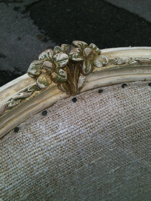 The Best Part about buying something at the Brocante is watching French Husband put it in the Car