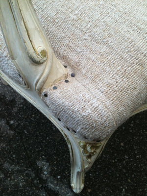 The Best Part about buying something at the Brocante is watching French Husband put it in the Car