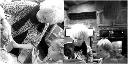 In the kitchen with my mom