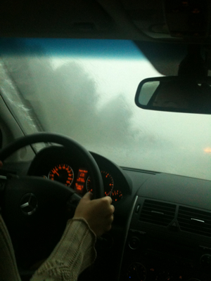 Downpour on thr Autoroute