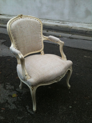 The Best Part about buying something at the Brocante is watching French Husband put it in the Car