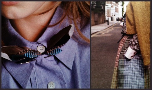 Feather bow tie, checks and stripes