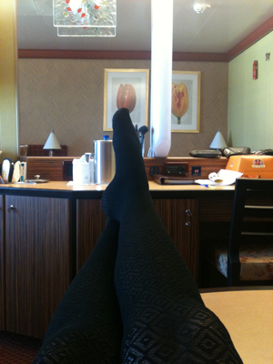 On the Boat, views from inside