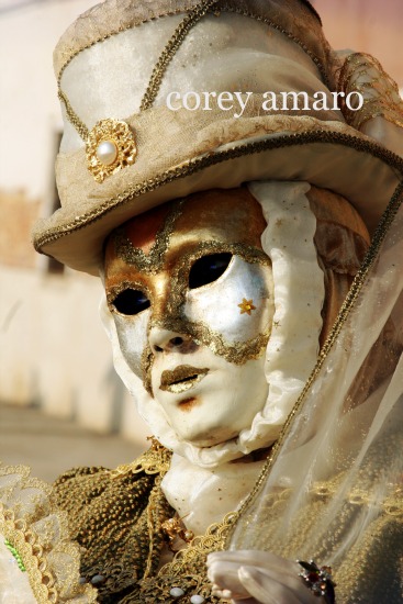 Venice carnival golden