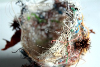 Bird nest with ribbons Bird nest with ribbons