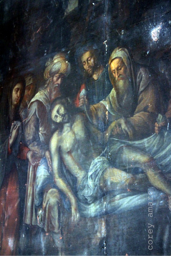 Christ from the cross, antique painitng
