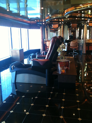 On the Boat, views from inside