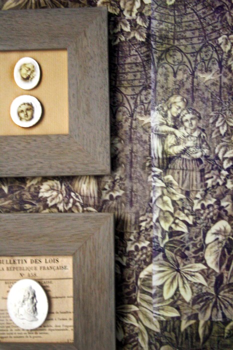 Collage toile de jouy wall paper Collage toile de jouy wall paper