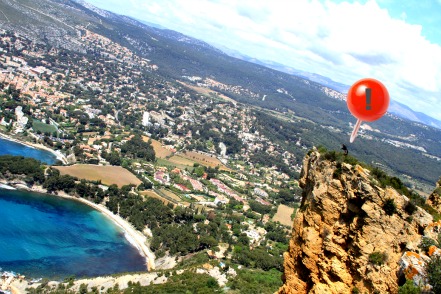 Laurie on the cliff of Cassis