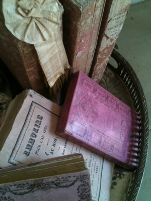 French Antique Paper Back Books