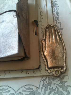 Old Letters in a Parchment Notebook