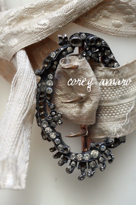 Old buckle with a ribbon