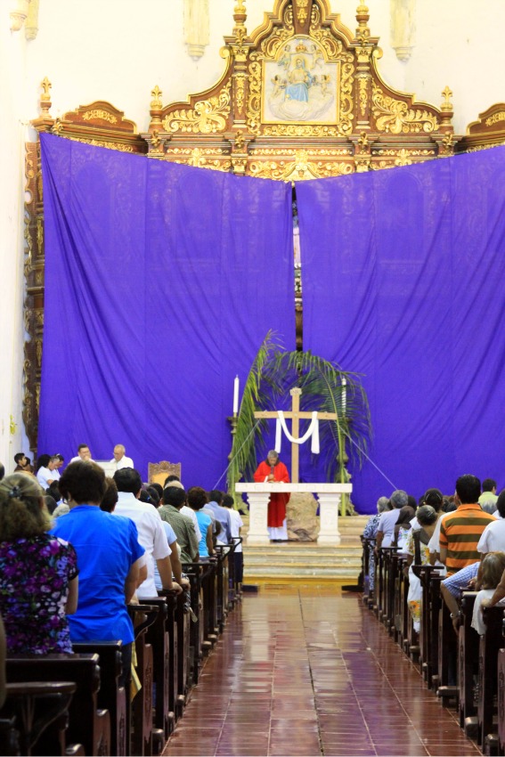 Purple cloth of lent