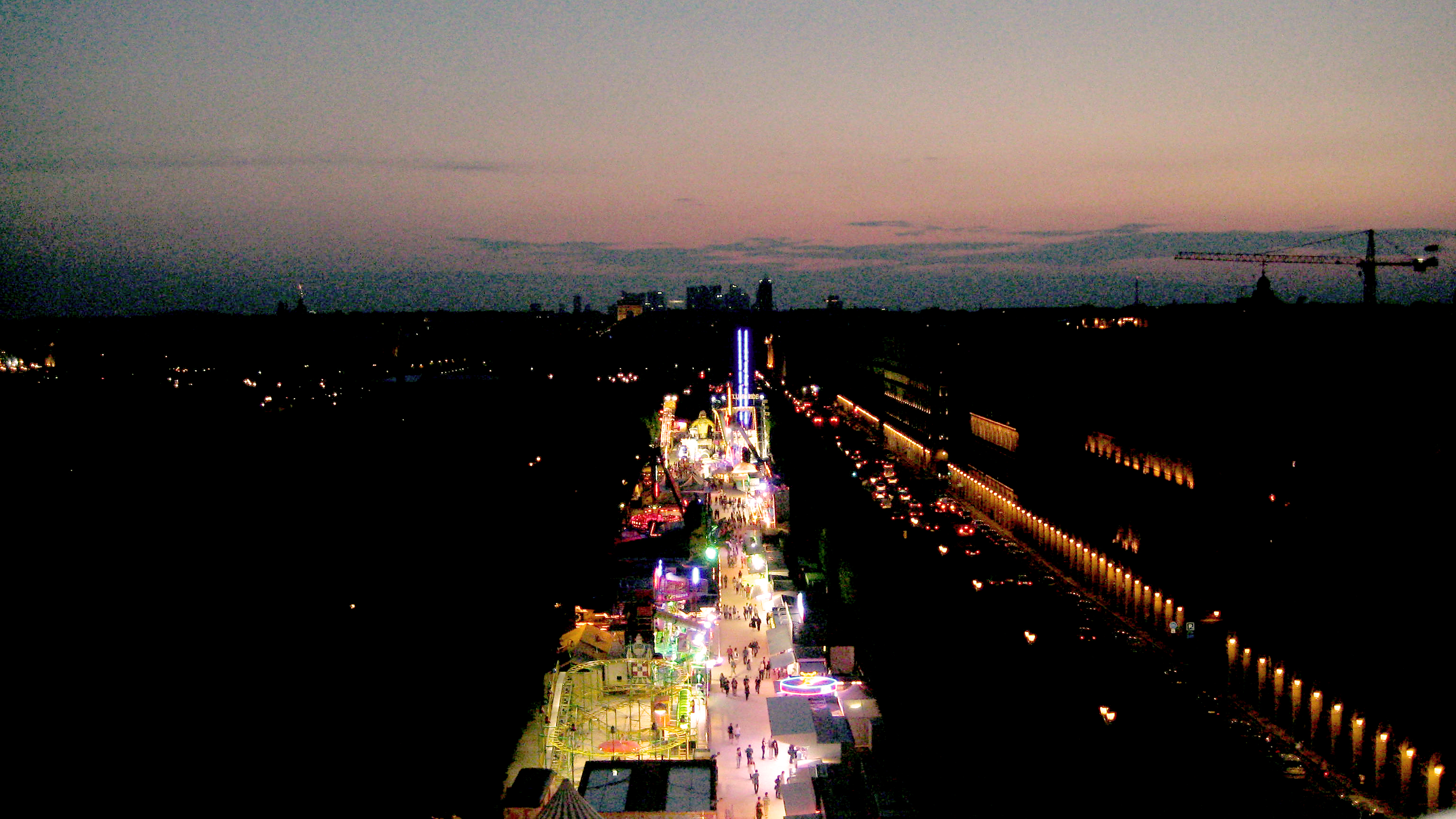 Above paris by night