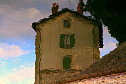 Reflection house in water Reflection house in water